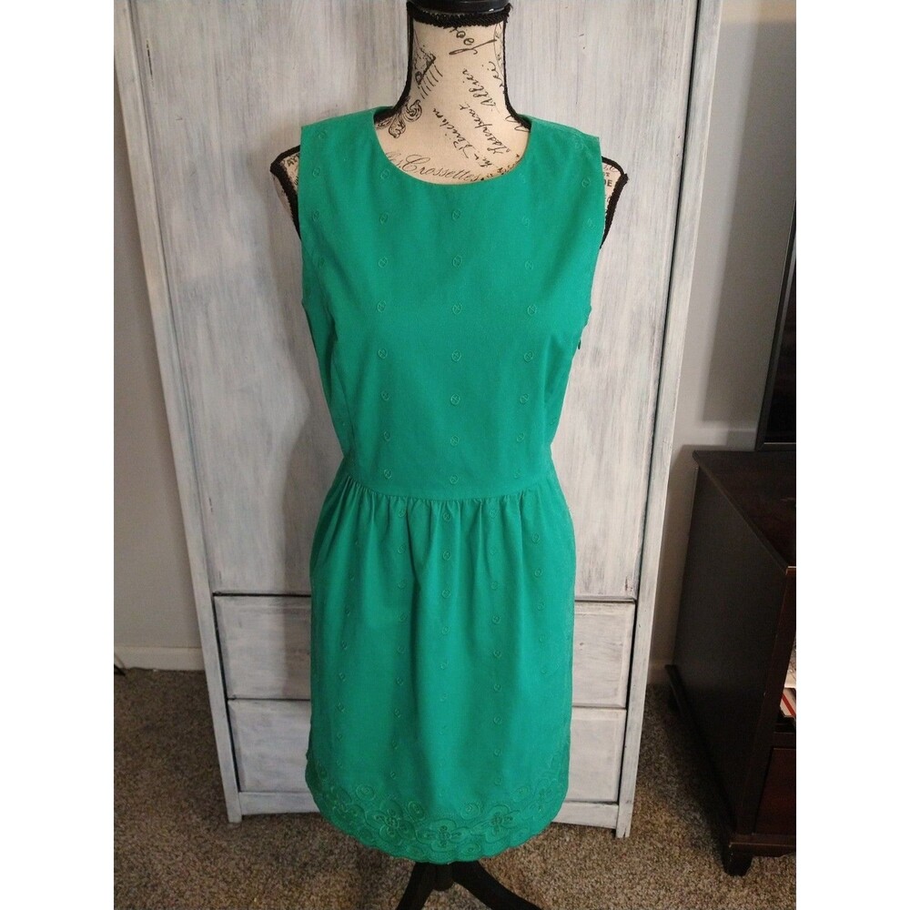 Vineyard vines embroidered dress size 4 Beachy Summer Classic sleeveless green - Picture 4 of 12